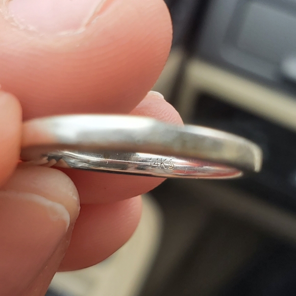 Solstice 14k solid white gold ring with .6  diamond - Picture 3 of 7